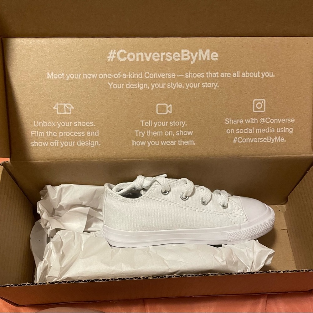 Converse white infant and toddler 9C